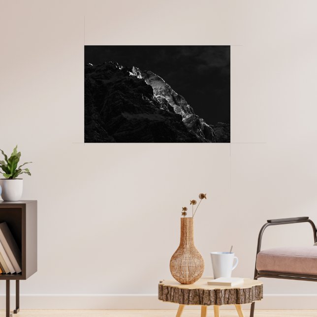 Sun shining on mountains poster (Living Room 3)