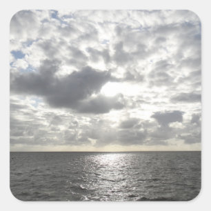 Sun Shining Through Clouds Square Sticker