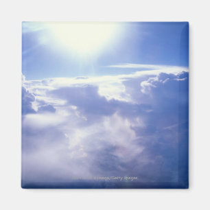 Sun shinning through clouds magnet