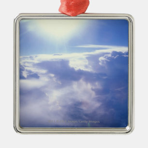 Sun shinning through clouds metal tree decoration