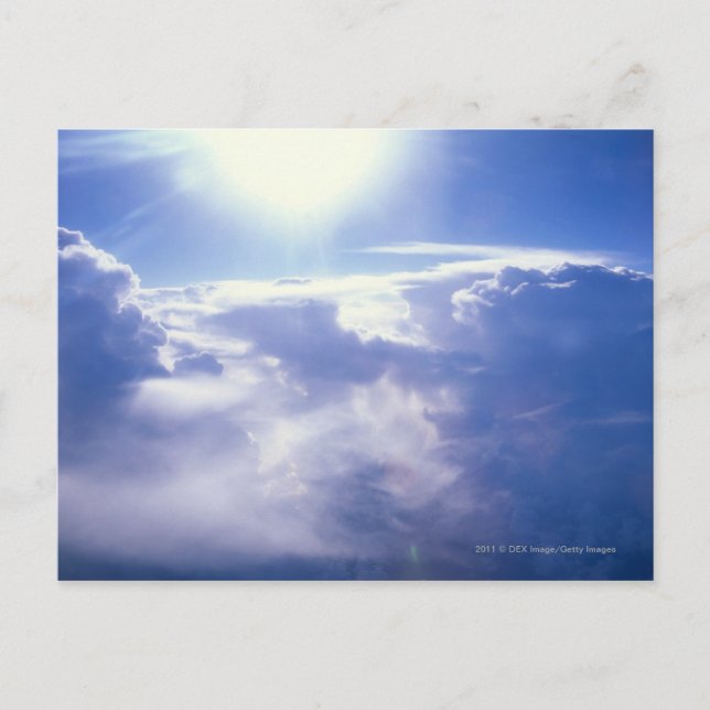 Sun shinning through clouds postcard (Front)