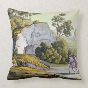 Sun shrine, Peru, from 'Le Costume Ancien et Moder Cushion
