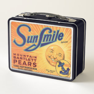 Sun Smile Brand Metal Lunch Box