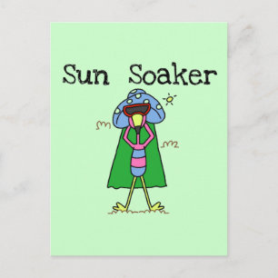 Sun Soaker Flamingo Tshirts and Gifts Postcard