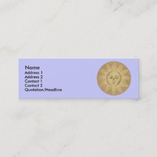 Sun - Solar Detail from Antique Map circa 1780 Mini Business Card