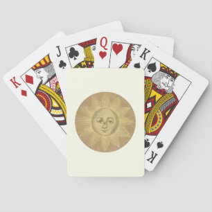 Sun - Solar Detail from Antique Map circa 1780 Playing Cards