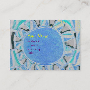 SUN SOLAR ENERGY MONOGRAM blue yellow black Business Card