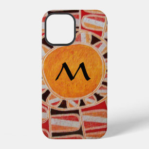 SUN SOLAR ENERGY MONOGRAM yellow orange red black iPhone Case