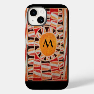 SUN SOLAR ENERGY MONOGRAM yellow orange red black iPhone Case