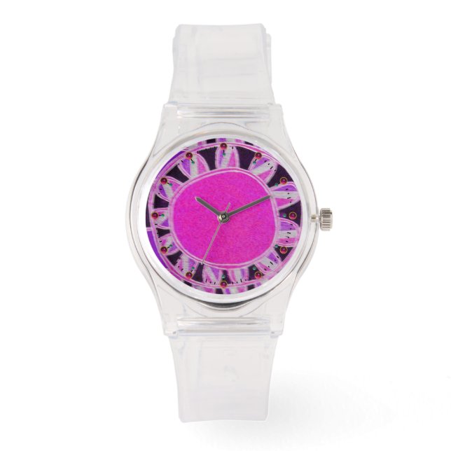 SUN SOLAR ENERGY/ Pink Fuchsia ,White , Black Watch (Front)