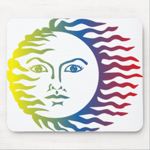 Sun Solar Rainbow Colour Mouse Pad