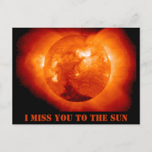 Sun space skies thinking of you postcard