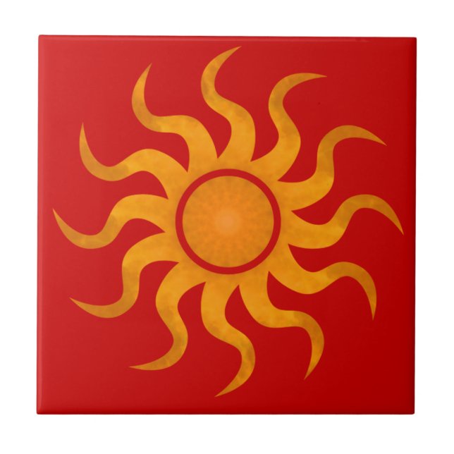 Sun Spicy Red Tile - Small (Front)
