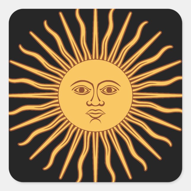 Sun Square Sticker (Front)