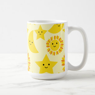 Sun star moon coffee mug