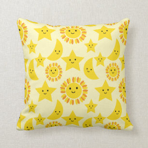 Sun star moon cushion