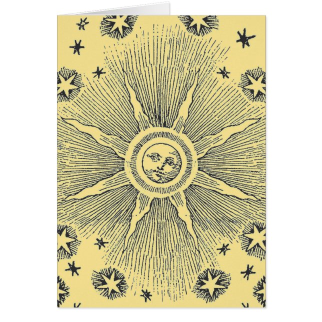 Sun Stars Antique Night Sky Mediaeval Zodiac (Front)