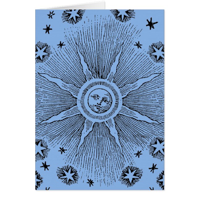 Sun Stars Antique Night Sky Mediaeval Zodiac (Front)