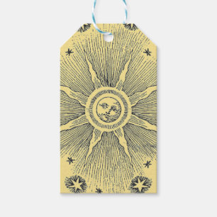 Sun Stars Antique Night Sky Mediaeval Zodiac Gift Tags