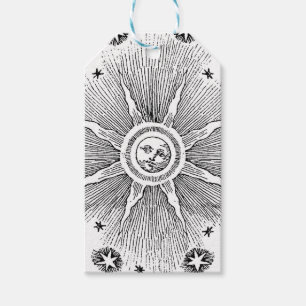 Sun Stars Antique Night Sky Mediaeval Zodiac Gift Tags
