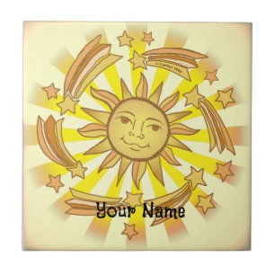 Sun Stars Ceramic Tile