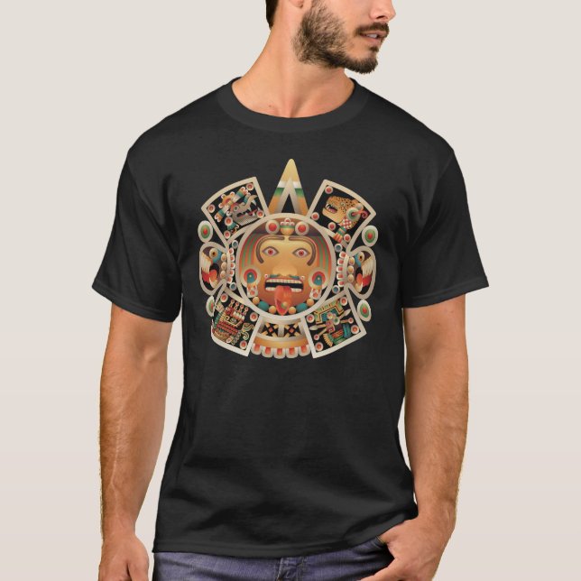 Sun Stone of Tenochtitlan T-Shirt (Front)