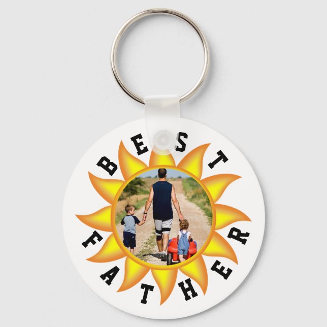 Sun Summer BEST father day Key Ring (Front)