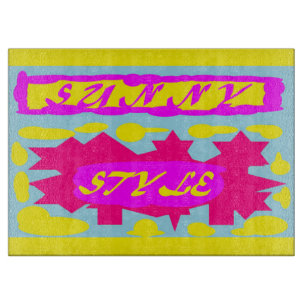 Sun Sunny Shining Bright colours Cutting Board