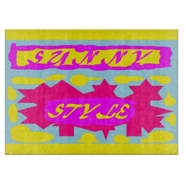 Sun Sunny Shining Bright colours Cutting Board (Front)