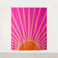 Sun Sunrise Hot Pink And Orange Preppy Sunshine