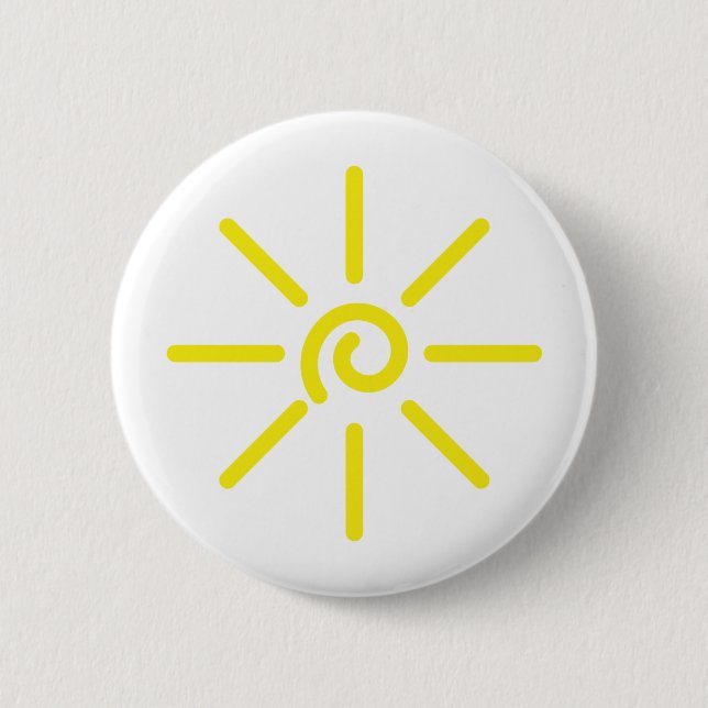 sun sunshine 6 cm round badge (Front)