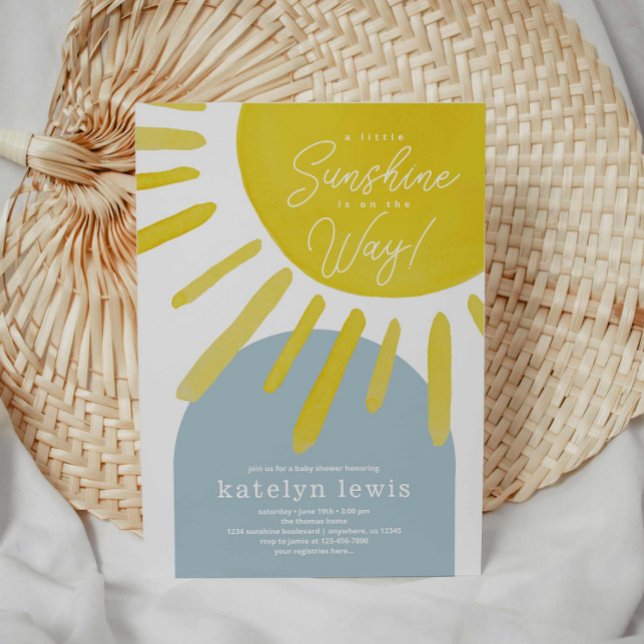 Sun Sunshine Boy Baby Shower Invitation (Creator Uploaded)