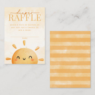 Sun Sunshine Diaper Raffle Card Insert
