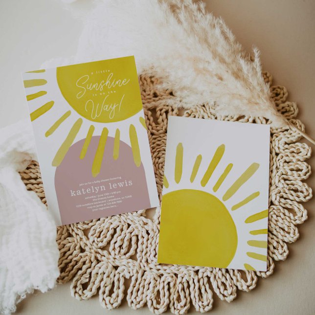 Sun Sunshine Girl Baby Shower Invitation (Creator Uploaded)