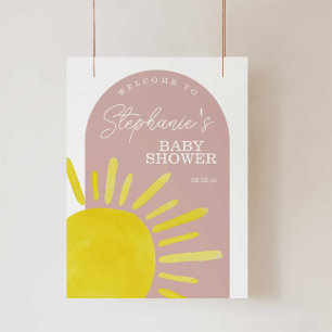 Sun Sunshine Girl Baby Shower Welcome Sign