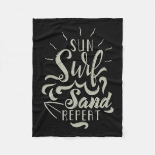 Sun Surf Sand Repeat Fleece Blanket