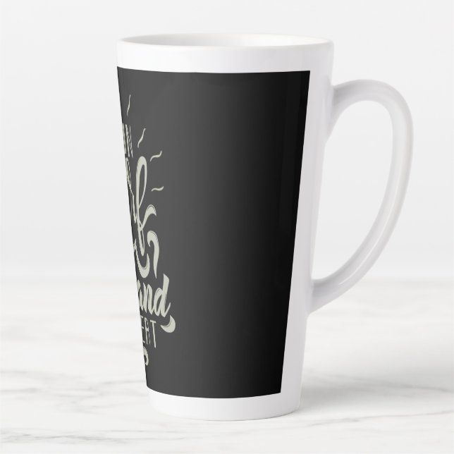 Sun Surf Sand Repeat Latte Mug (Right)