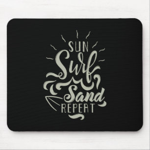 Sun Surf Sand Repeat Mouse Pad