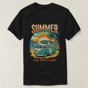 Sun Surf & Sand Vintage Van - summer surfing  T-Shirt