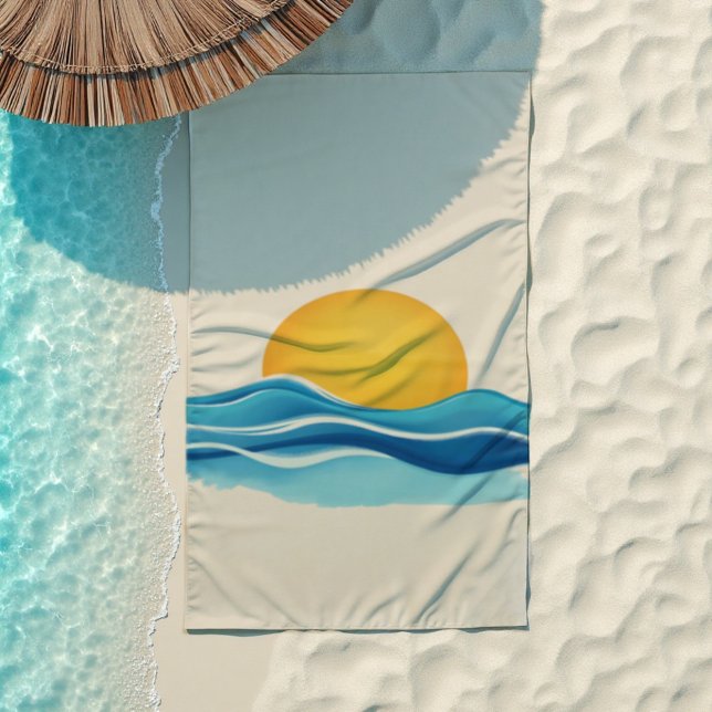 Sun & Surf Wave Beach Towel (Unfurl relaxation. Our luxurious Sun & Surf beach towel is your spot in paradise.)