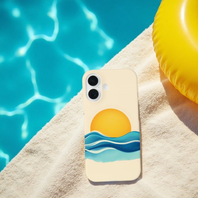 Sun & Surf Wave Case-Mate iPhone Case (Sleek protection meets bold style. The perfect case for your summer adventures.)