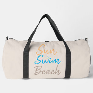 Sun Swim Beach Minimal Print Cut Sew Bag