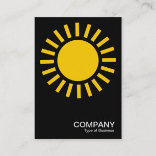 Sun Symbol - Amber on Black Business Card