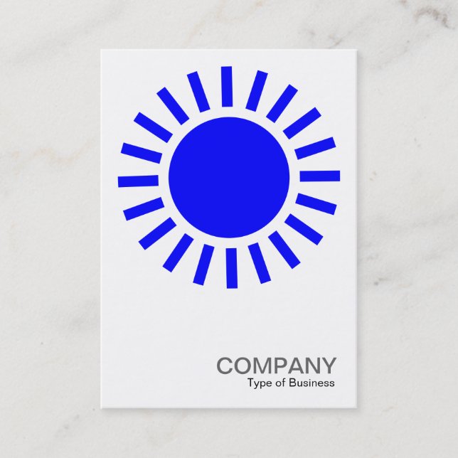 Sun Symbol - Blue Business Card (Front)