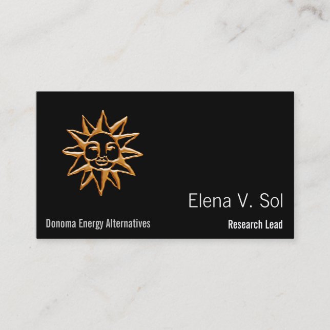 Sun Symbol Business Card (Front)