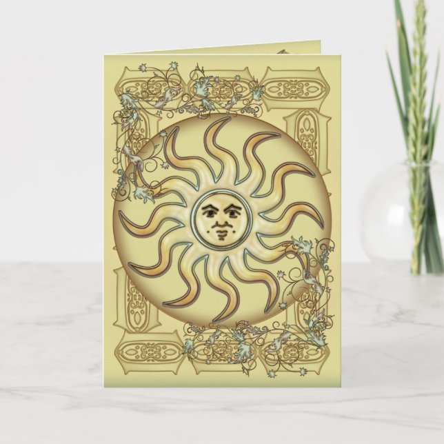 Sun Symbol Greetings Card (Front)