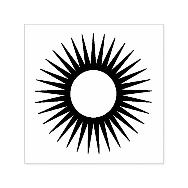 Sun Symbol Rubber Stamp (Design)