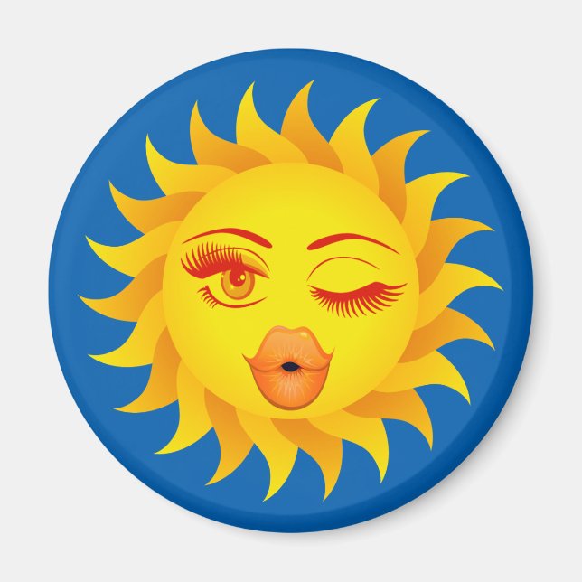 Sun Symbol Sun Kissed Magnet (Front)