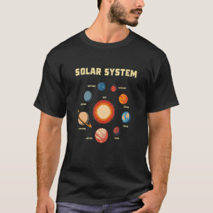 Sun System Planets Science Space Boys Girls Stem K T-Shirt