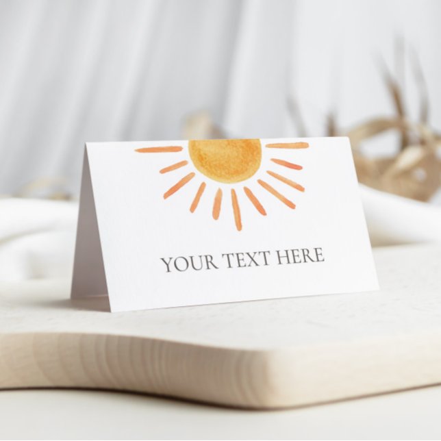 Sun Theme Food Labels Place Card (Creator Uploaded)